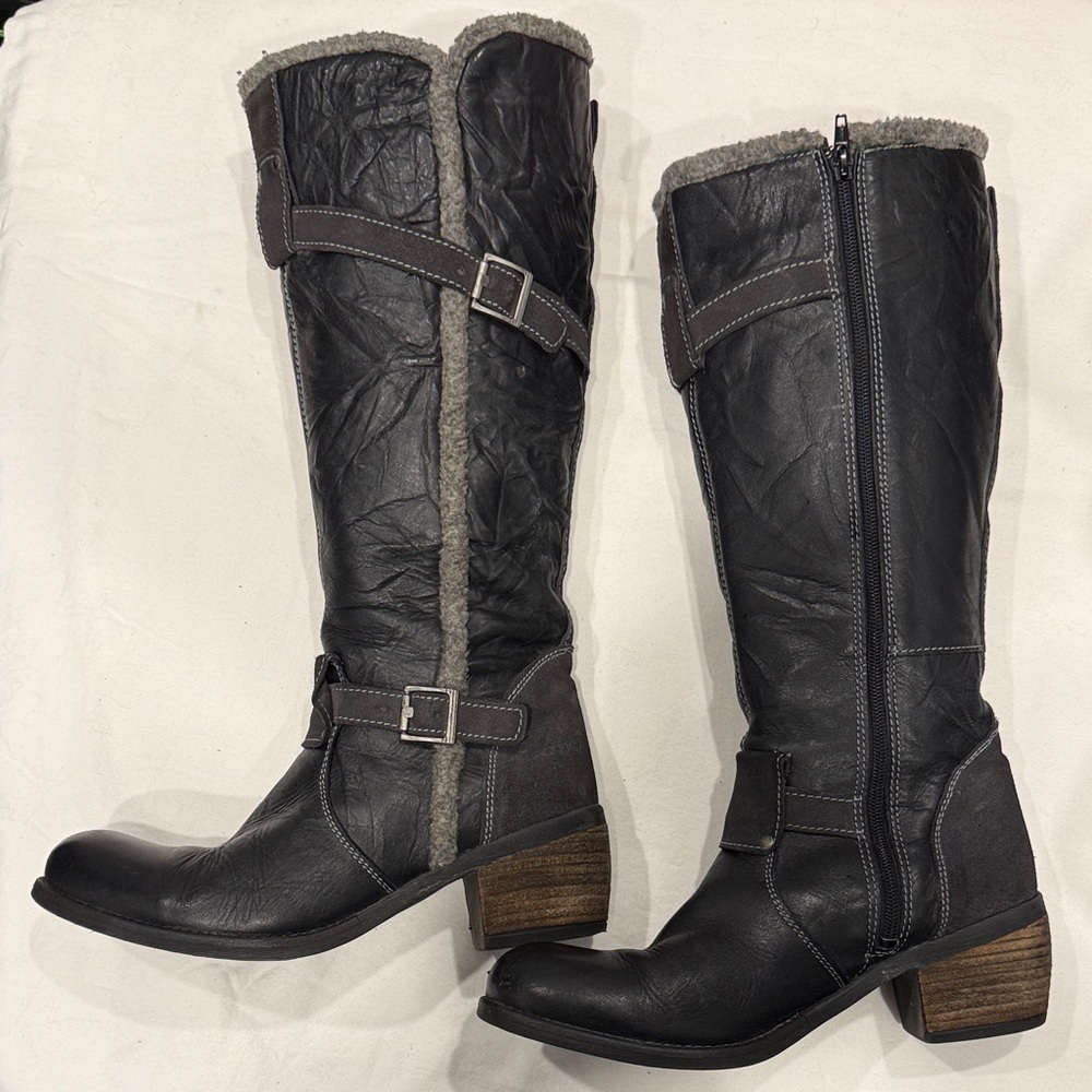 Artica Leather Winter Boots Size 41 – Shearling Trim